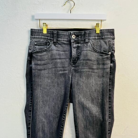 Torrid Bombshell Skinny High-Rise Stretch Denim Dark Grey Wash Distressed SZ 14 - Picture 3 of 15
